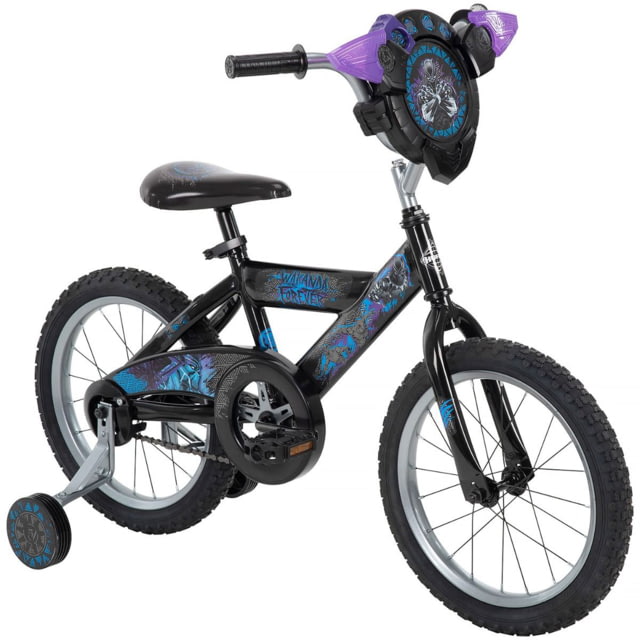 Huffy Black Panther Kids Bike - Boys Black/Blue/Purple 16 in