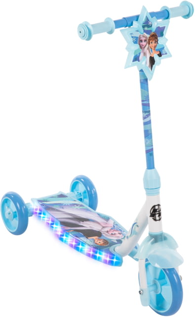Huffy Frozen Electro-Light 3WHL Preschool Kids Scooter - Girls Blue/White/Purple