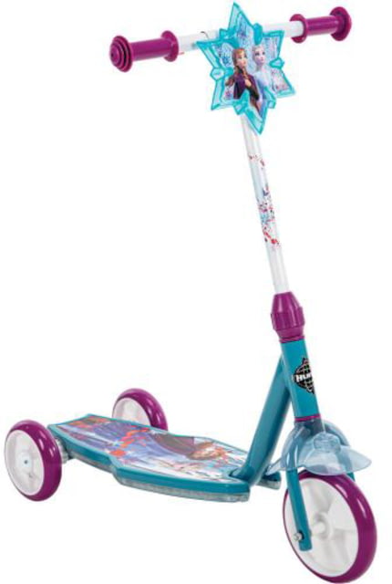 Huffy Frozen ll Electro-Light 3WHL Preschool Kids Scooter - Girls Blue/Purple/White