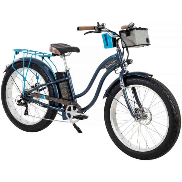 Huffy Panama Jack Fat Tire Elecrtic Bike-Men's48v Denim Blue 26 inch