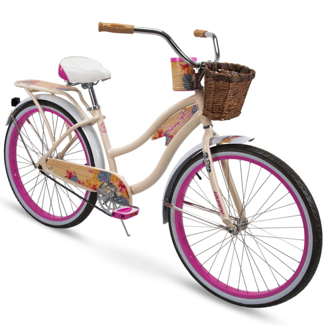 Huffy Single-Speed Beach Cruiser Bike - Women's Cream/Pink 26 inch