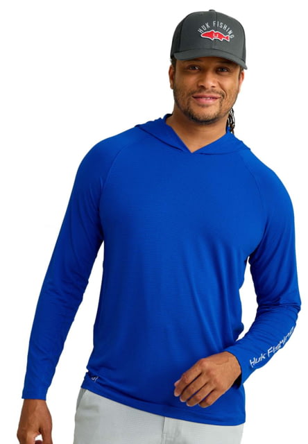 HUK Performance Fishing A1A Performance Hoodie - Men's Ocean Blue Extra Large