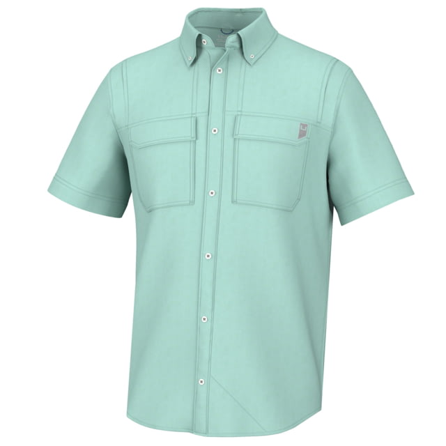 HUK Performance Fishing Back Draft SS Shirt - Men's Eggsheel Blue XL