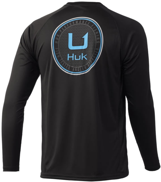 HUK Performance Fishing Circle Scatter Pursuit Long-Sleeve Shirt - Men's Extra Large Black