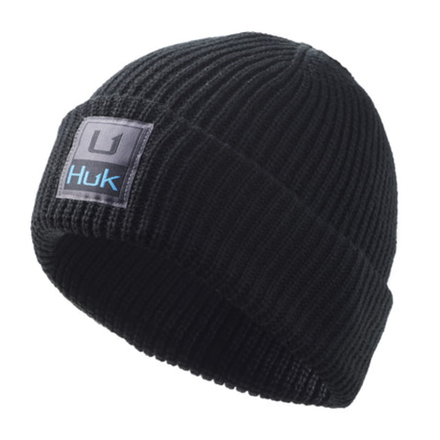 HUK Performance Fishing D Up Knit Beanie - Mens Black One Size