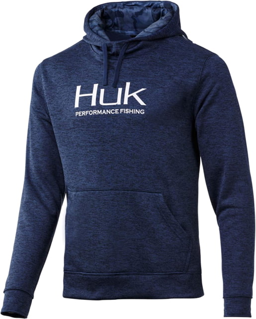 HUK Performance Fishing Fin Hoodie - Mens Sargasso Sea Heather Small