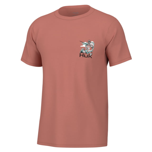 HUK Performance Fishing Fletch N Bones Tee - Men's Sunburn M