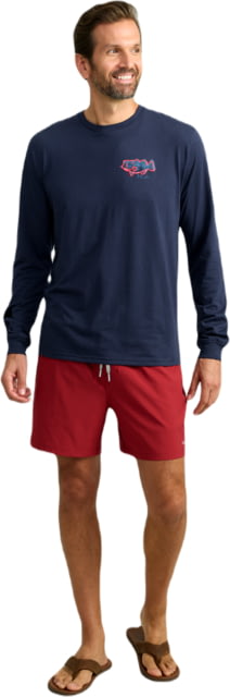 HUK Performance Fishing Graphic Long Sleeve Tee - Men's Naval Academy 2XL