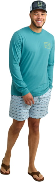 HUK Performance Fishing Graphic Long Sleeve Tee - Men's Storm Blue Medium