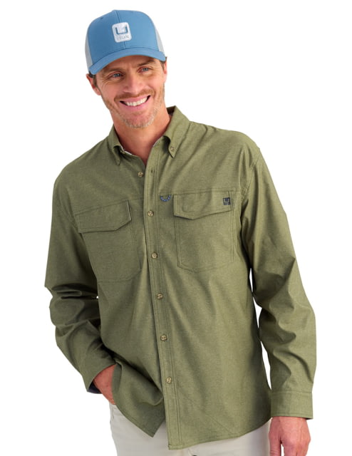 Huk Performance Fishing HUK Performance Fishing Hawser Heather Flannel - Men's Heather Moss 2XL