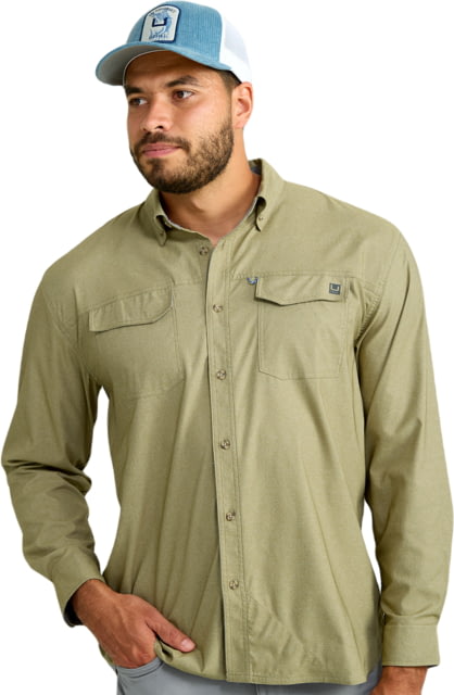 HUK Performance Fishing Hawser Heather Flannel - Men's Overland Hthr 2XL