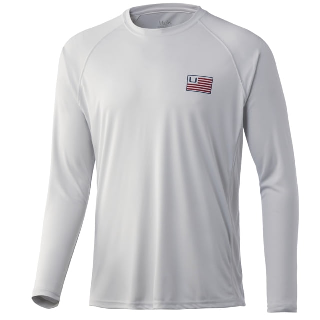 HUK Performance Fishing Huk And Bars Pursuit Long Sleeve - Mens Oyster F22 Large