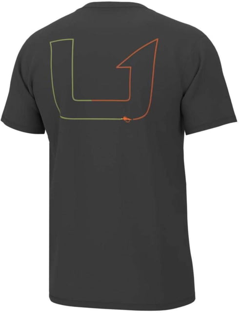 HUK Performance Fishing Fly Line Short Sleeve Shirt - Men's Volcanic Ash Medium