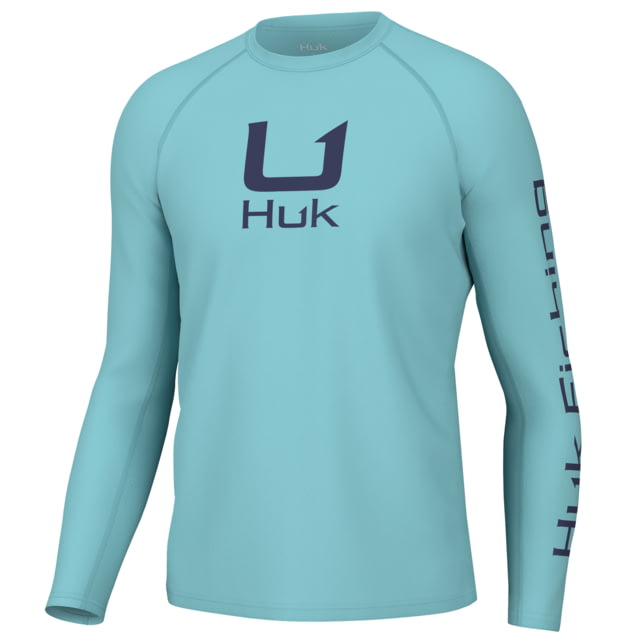 HUK Performance Fishing Icon LS Crew Shirt - Men's Marine Blue S