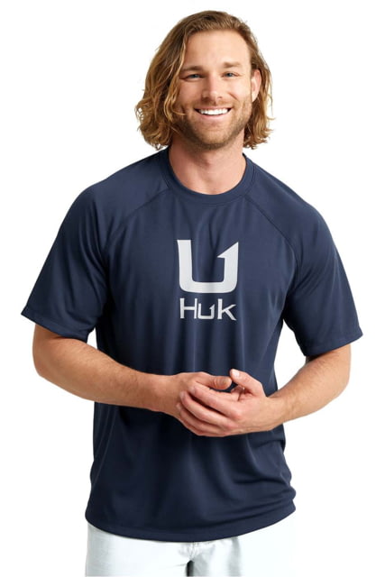 HUK Performance Fishing Icon Short Sleeve Performance Crew - Men's Naval Academy Medium
