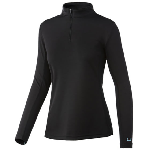 HUK Performance Fishing Icon X 1/4 Zip Long-Sleeve Shirt - Women's Large Black