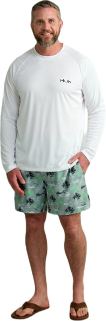 HUK Performance Fishing KC Pursuit Graphic Crew - Men's White Large