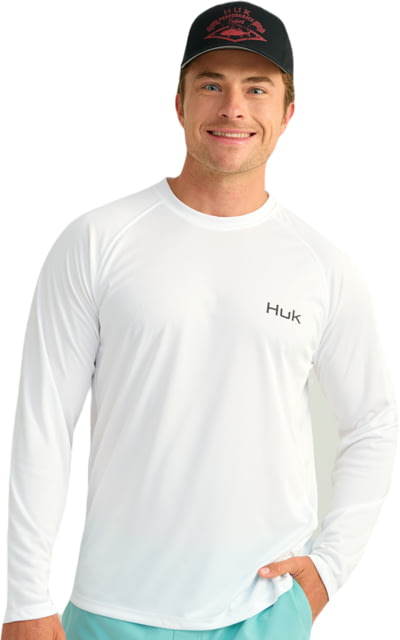 HUK Performance Fishing KC Pursuit Graphic Crew - Men's White3 3XL