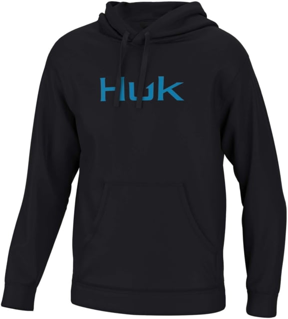 HUK Performance Fishing Logo Hoodie - Kids Medium Black