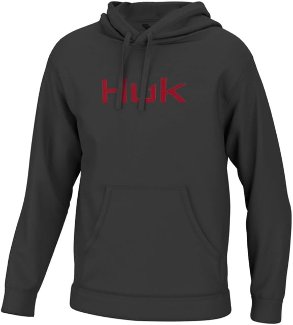 HUK Performance Fishing Logo Hoodie - Kids Small Volcanic Ash f22