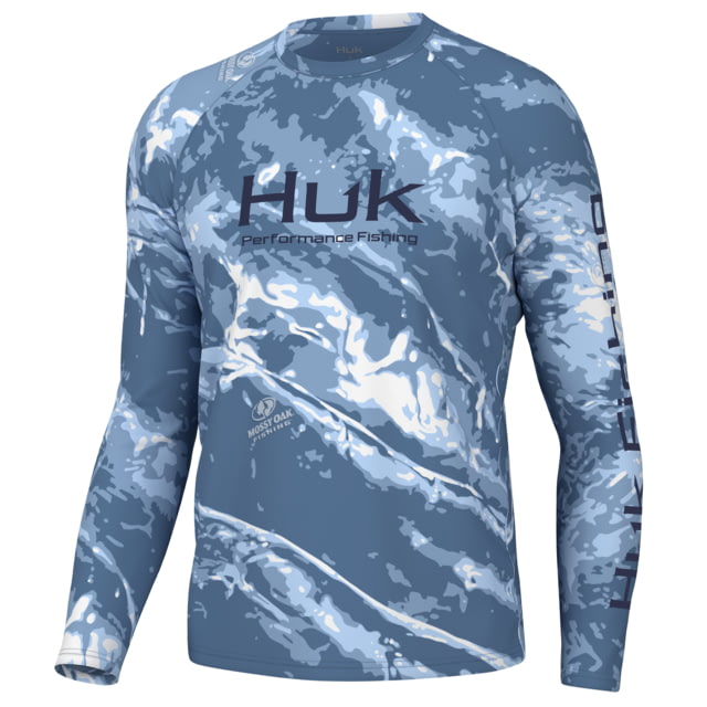 HUK Performance Fishing Mossy Oak Pursuit Crew - Men's Moe Sw Spndrift XL