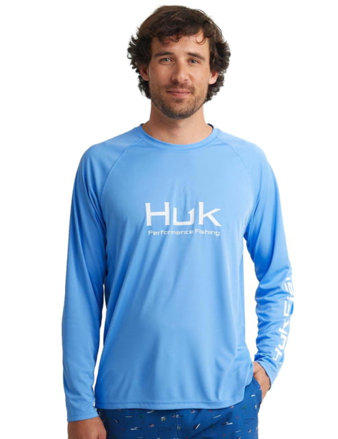HUK Performance Fishing Pursuit Performance Long Sleeve Crew - Men's Marolina Blue Small