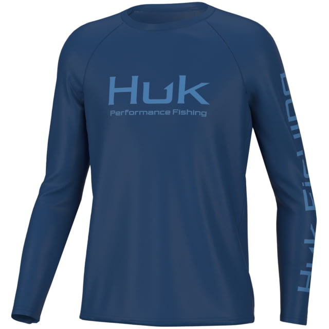HUK Performance Fishing Pursuit Solid Shirt - Youth Set Sail YL