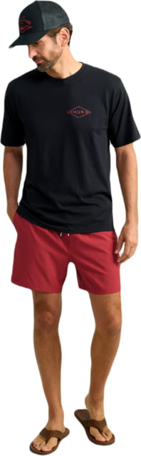 HUK Performance Fishing Race Flag Tee - Men's Black Medium