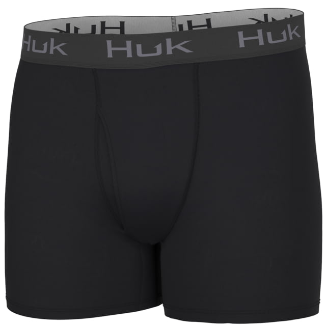 HUK Performance Fishing Solid Boxer - Men's Black XL