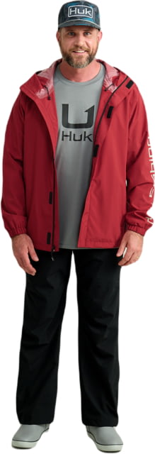 HUK Performance Fishing Storm Jacket - Men's Scarlet Blaze Medium