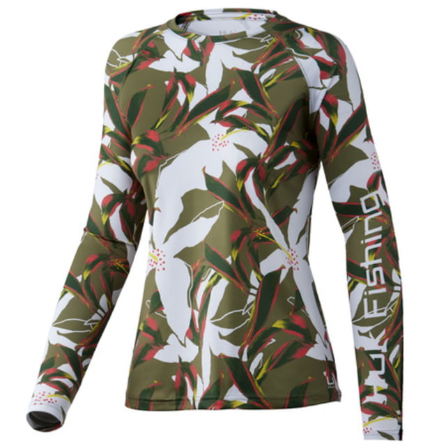 HUK Performance Fishing Tall Leaves Pursuit Long-Sleeve Shirt - Women's Extra Large Moss