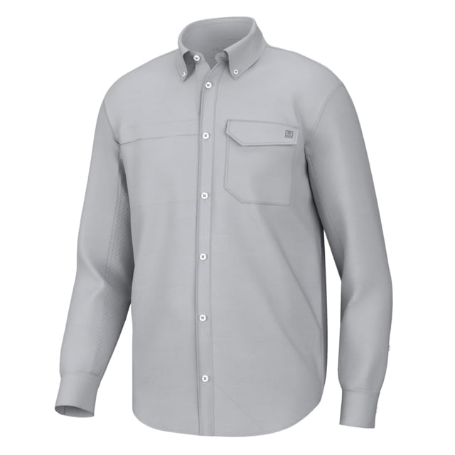 HUK Performance Fishing Tide Point Long Sleeve Shirt - Mens Harbor Mist L