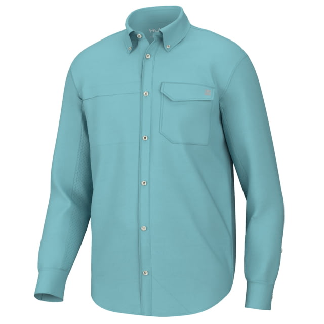 HUK Performance Fishing Tide Point Long Sleeve Shirt - Mens Marine Blue L
