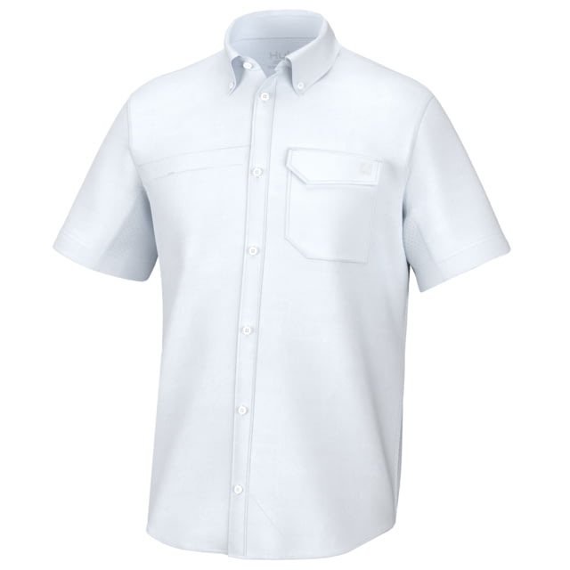 HUK Performance Fishing Tide Point Short Sleeve Shirt - Mens White XL