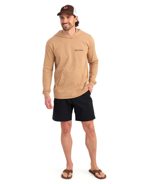 HUK Performance Fishing Trout Wrangle Hoodie Tee - Men's Marl Large