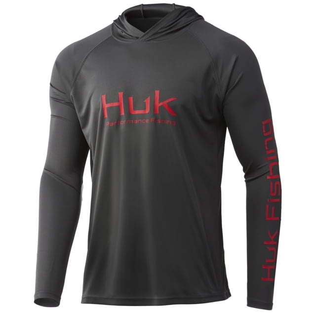 HUK Performance Fishing Vented Pursuit Hoodie Volcanic Ashf22 Extra Large