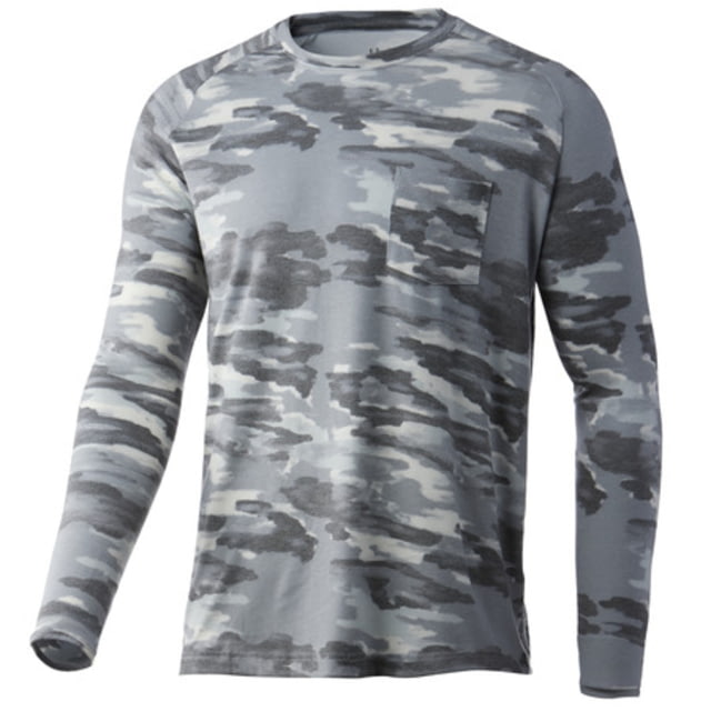 HUK Performance Fishing Waypoint Edisto Long-Sleeve Shirt - Men's Large Overcast Grey