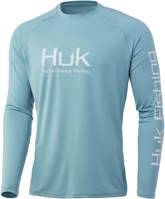 HUK Performance Fishing Vented Pursuit L/S Shirt - Mens Porcelain Blue L