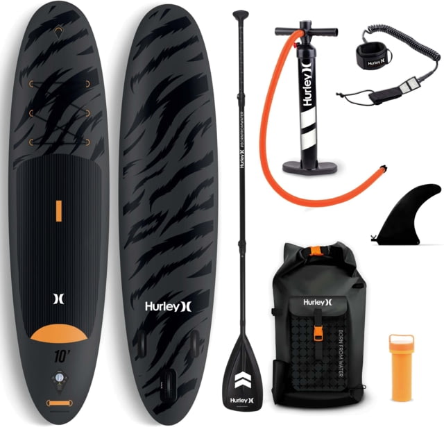 HURLEY Advantage Inflatable Paddle Board Set 10ft Black Tiger