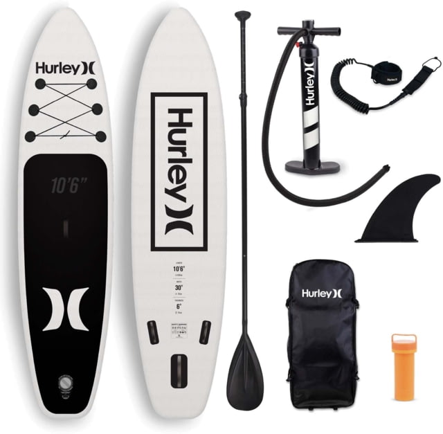 HURLEY One And Only Inflatable Paddle Board Set 10ft 6in White/Black