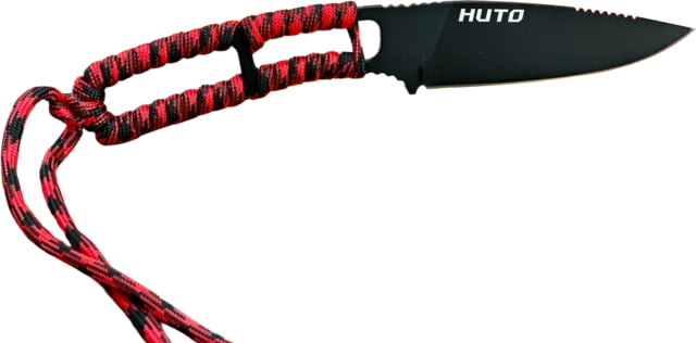 Huto Lifestyle Huto Lifestyle EXO-Skeleton High Mountain M390 Steel 3.25in Fixed Blade Knife Black Parkarized Red/black EXOSKTNHGHMTN390PR/B