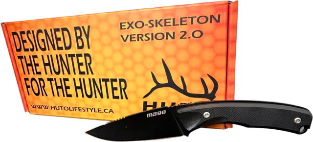 Huto Lifestyle Huto Lifestyle Exo-Skeleton M390 2.0 3 in Knive Parkarized Finish Black