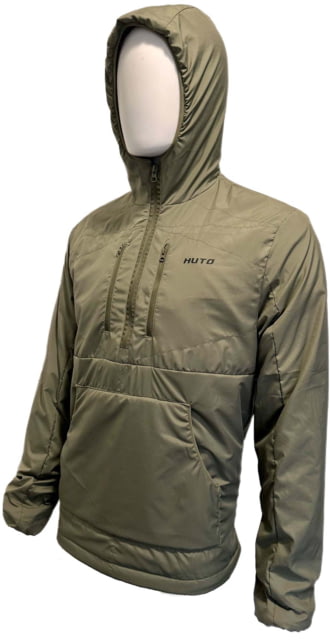 Huto Lifestyle Huto Lifestyle Fuzzy Fleece Hoodie w/Nylon Outer Shell Ranger Green 2XL