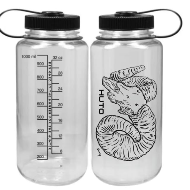 Huto Lifestyle Simsy Ram Logo Bottle 32oz/1000ml Clear