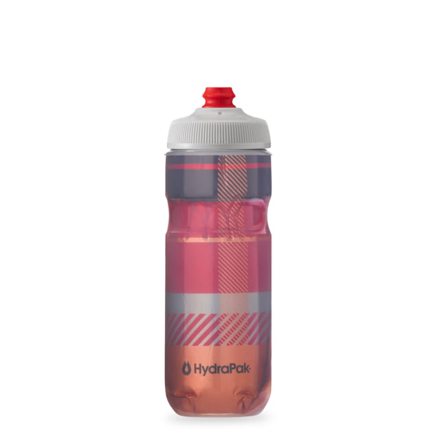HydraPak Polar Surge Tartan 20oz Bottle Bonfire Red/Orange 20oz/600ml