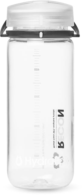 HydraPak Recon Water Bottle Clear / Black & White 500 ml