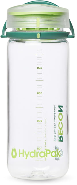 HydraPak Recon Water Bottle Clear / Evergreen & Lime 500 ml