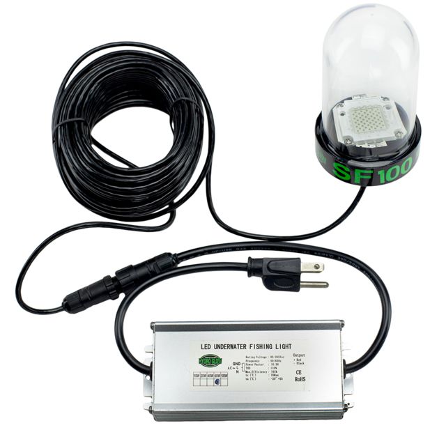 Hydro Glow  100W/120VVAC Underwater Anchored To Bottom Dock Light Green