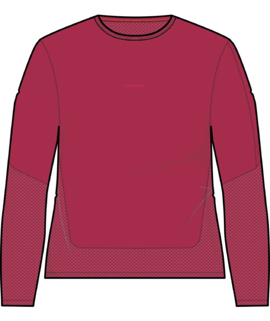 Icebreaker 125 ZoneKnit Long Sleeve Energy Wind T-Shirt - Women's Electron Pink Small