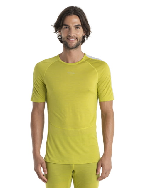 Icebreaker 125 ZoneKnit Short Sleeve Crewe Thermal Top - Men's Bio Lime/Ether/Cb Small